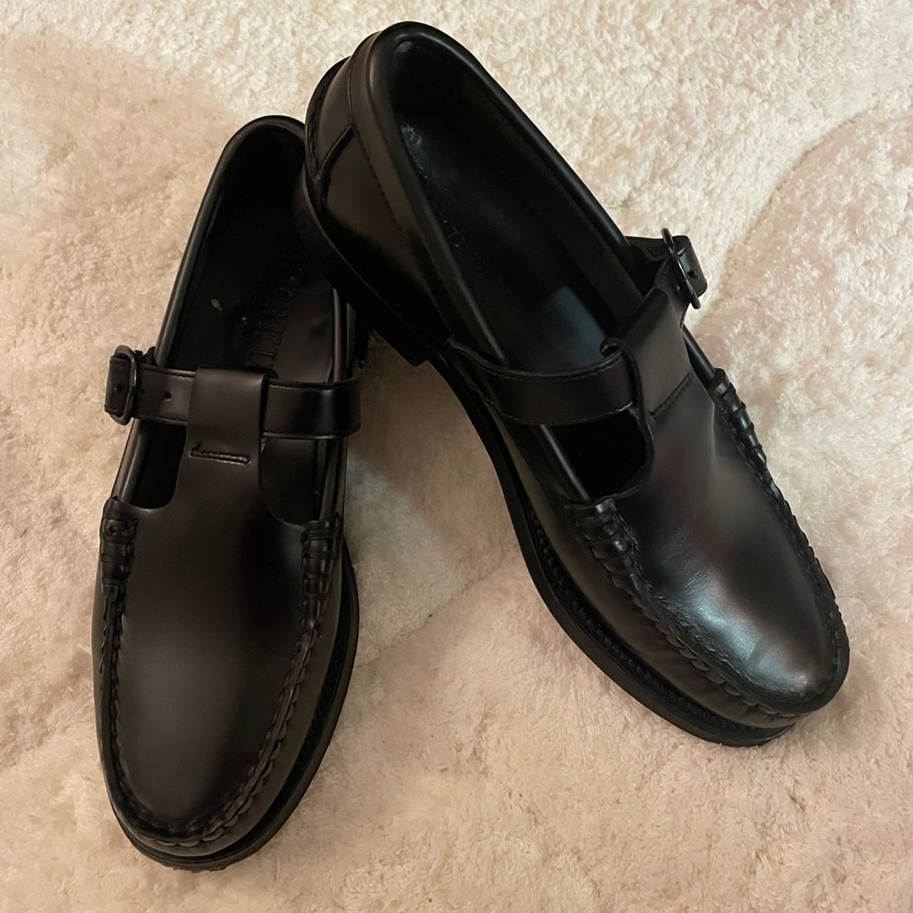 Hereu T-Bar Black Loafer